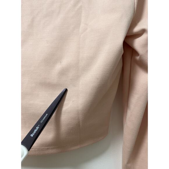 Beyond Yoga Heather Rib Frame Crop Pullover Top Size L Pink Athleisure Gym Yoga - Picture 8 of 8